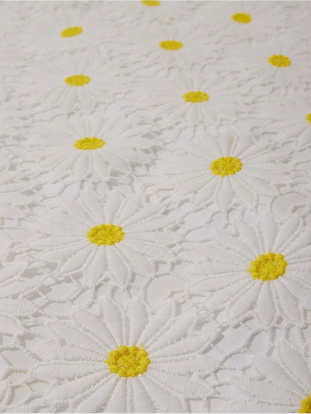 NWOT, Boston Proper, Size 8, Daisy Lace Maxi Dress in White & Yellow - Picture 4 of 16